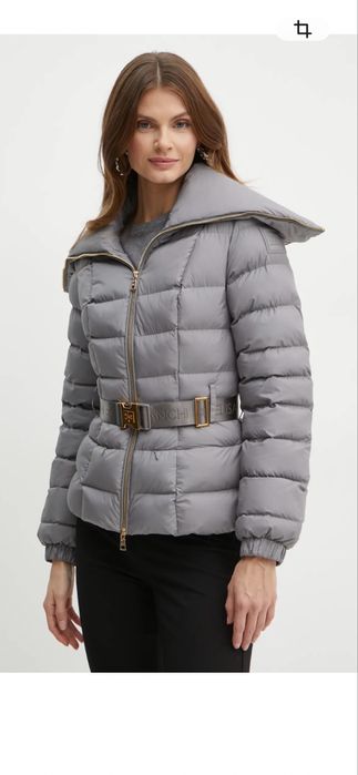 Elisabetta Franchi Яке с пух и колан с лого