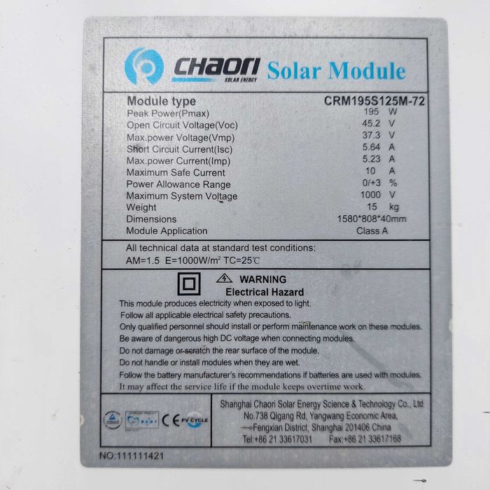 Panouri solare fotovoltaice  de 200W