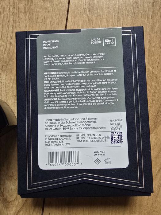 Parfum Tauer Lonestar Memories, 50 ml, prezentare completa(utilizat)