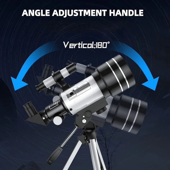 Астрономически Телескоп Alkinshue 70х400mm, Адаптер за Телефон, Статив