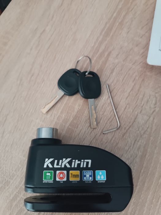 Заключващо  устройство с аларма за спирачен диск KuKirin Alarm Disc Lock