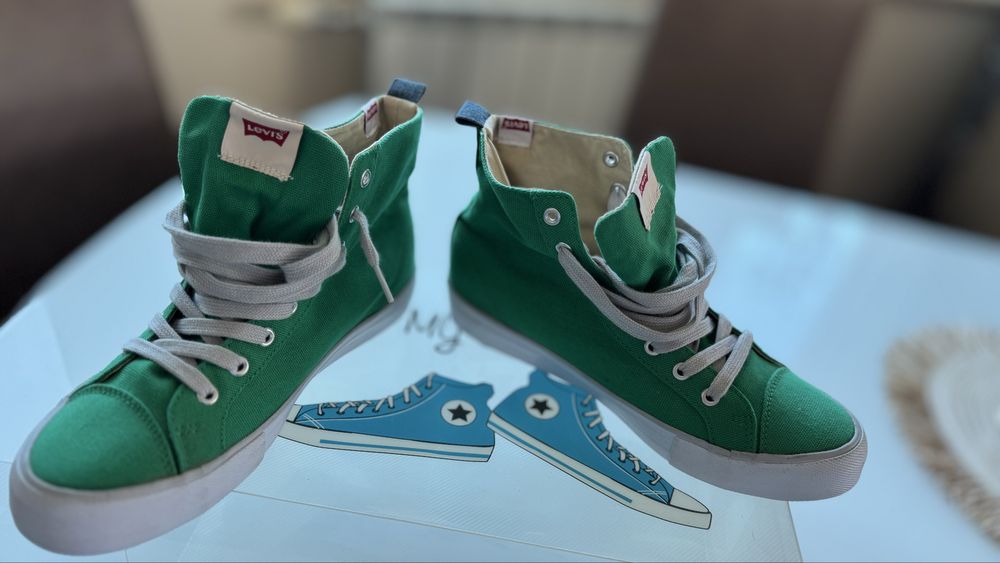 Зелени високи кецове LEVIS