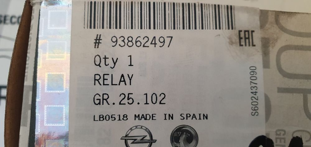 Releu bujii incandescente Opel Vivaro, Renault Trafic, gm 93862497