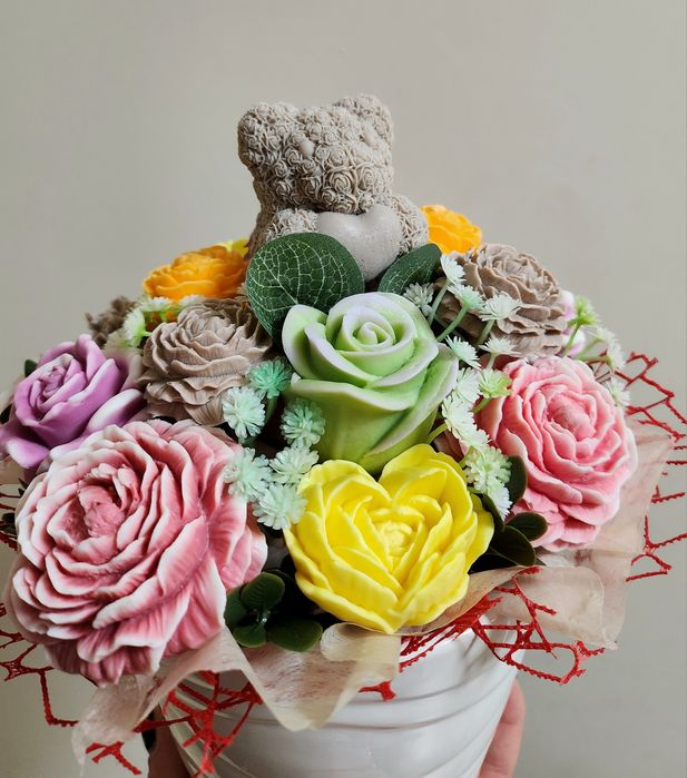 Букет от сапунени цветя