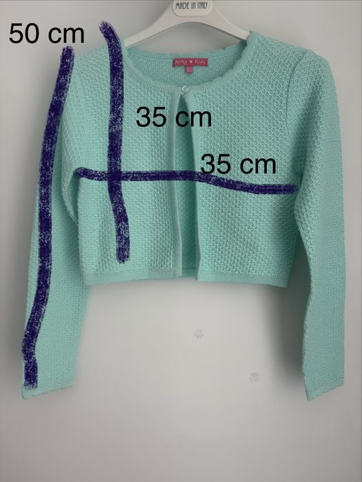 Детска плетена жилетка Derhy Kids – ментово зелена 10-12 години