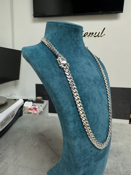 Lanț Cubar Argint 925 8.3mm Lucrat Manual