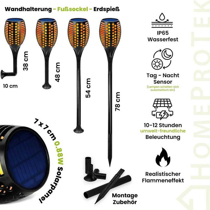 соларни факли ГОЛЕМИ 4бр за 50лв