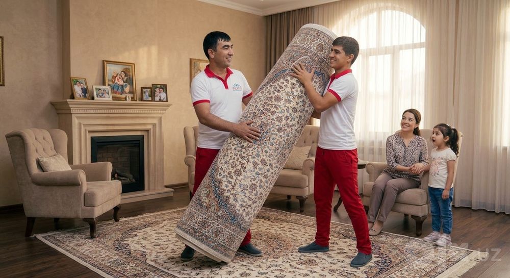Gilam 12 mingdan yuvish BEPUL dastavka xizmati