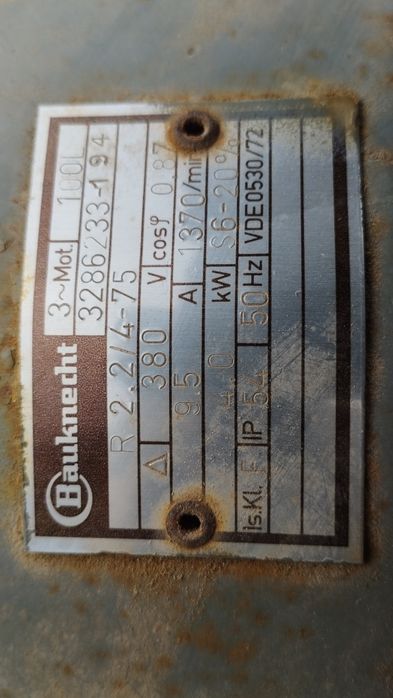 Circula  lemne de foc.380 V. 5,5kw nemtesc