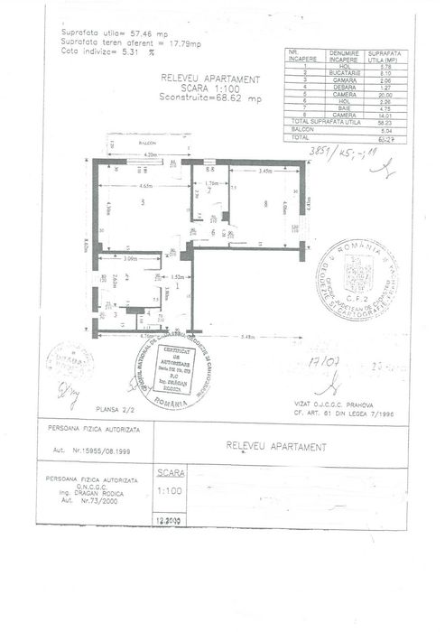 Apartament 2 camere de vanzare - Zona Democratiei