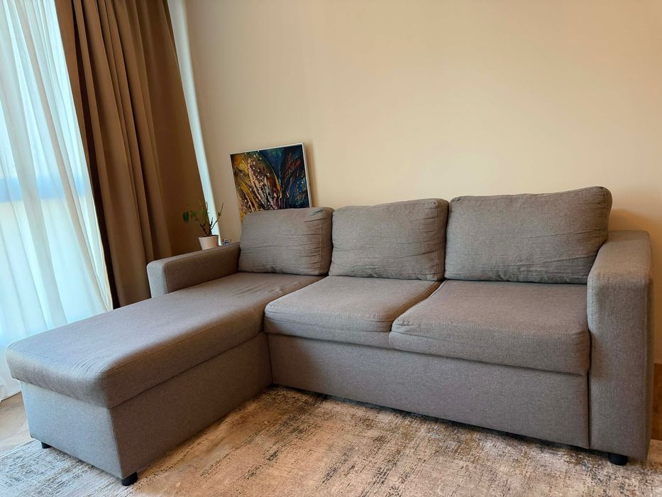 Ъглов диван сив