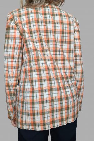 Burberry, sacou vintage de dama in carouri, multicolor, L-XL