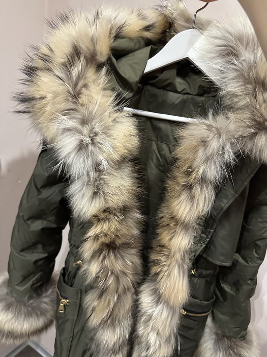 Ново! дълга От естествен косъм размер М, S, Парка