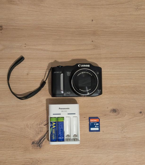 Canon SX160 IS - Дигитален Фотоапарат КАТО НОВ! Пълен Комплект