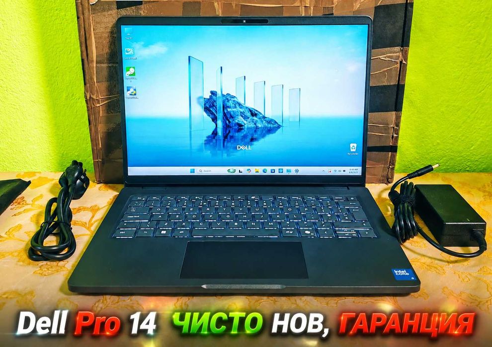 Dell Pro 14/14" Full HD+/Intel Core 5 120U/16GB RAM/512GB SSD NVMe/Intel Graphics/ Гаранция ЧИСТО НОВ с кутия
