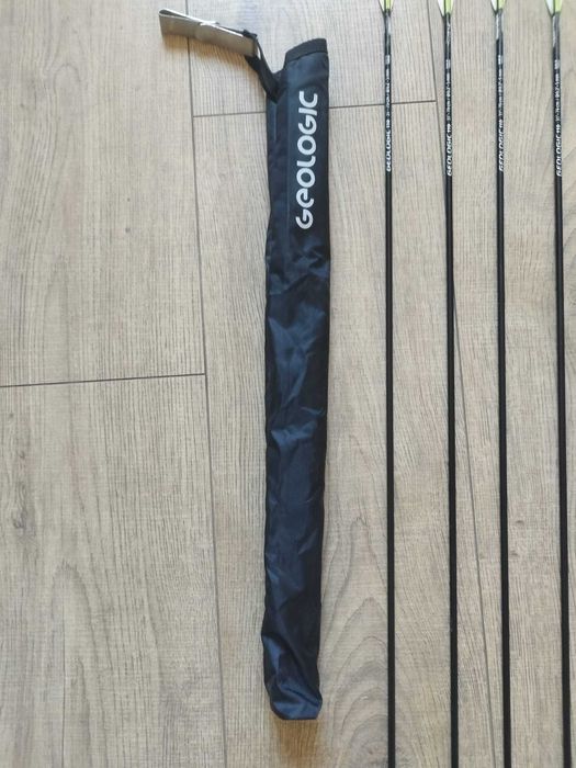 Sageti arc GEOLOGIC 110 79cm/5mm, varf otel si tolba, 5 buc