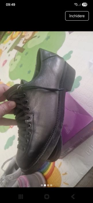 Pantofi cu talpa joasa piele