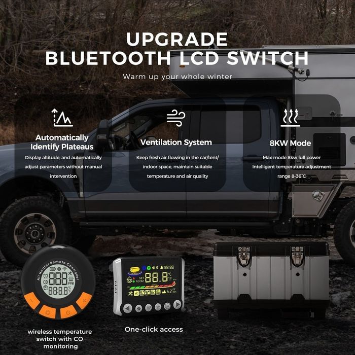 Silentios - 8kw set complet, adaptor 220v, 12v,24v, senzor CO opțional