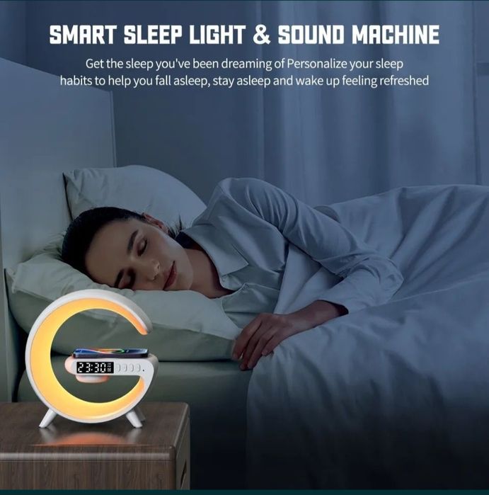 Led rgb cu incarcare wifi si difuzor BT
