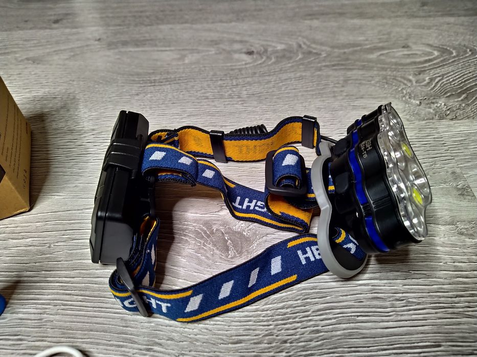 Lanterna De Cap Premium Cu 8 LED-Uri, Rezistenta La Apa, model nou!