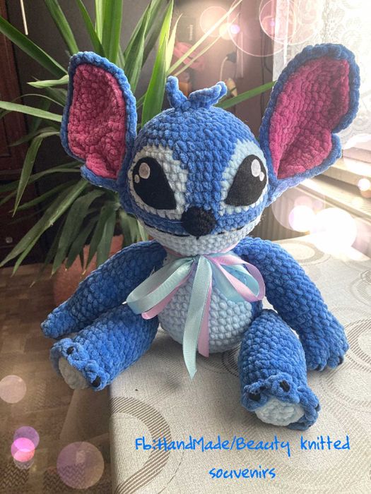 Плюшена плетена играчка Стич