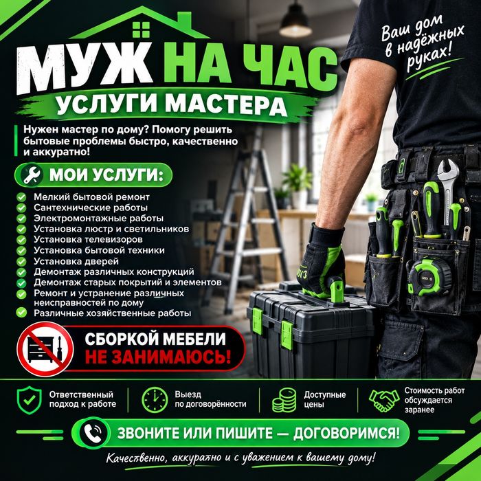 Мастер на дом   МУЖ НА ЧАС