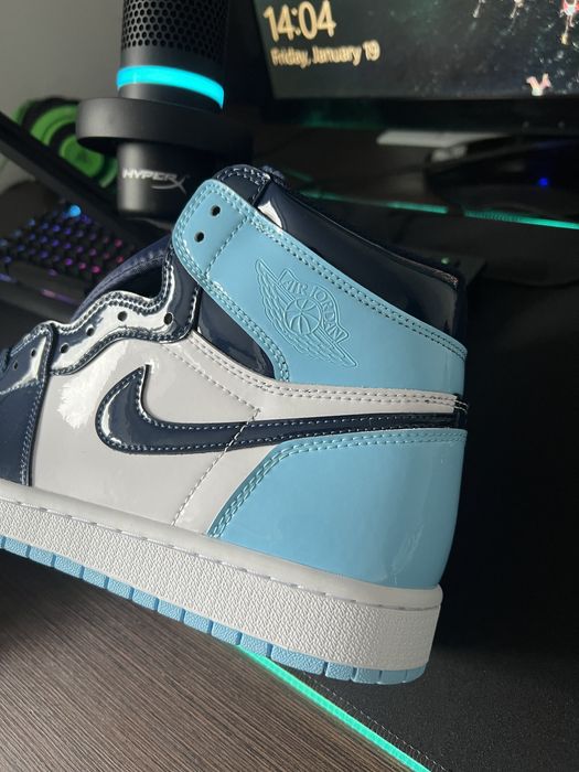 Nike Air Jordan 1 High OG UNC Patent Leather Marimea 43