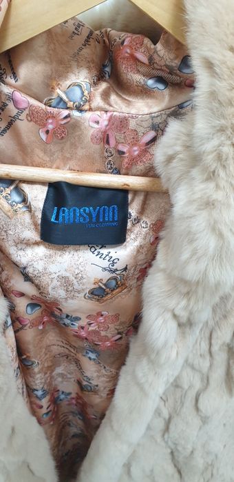 Blana naturala de iepure, S, cu gluga