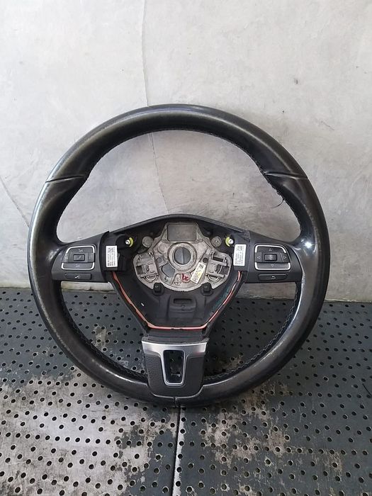 Volan piele in 3 spite cu comenzi vw golf 6 5k 3c8419091bc