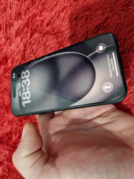 -Iphone 15, Black Titanium, 128Gb, 8Ram, bat-90%, semn uzura rama, doa