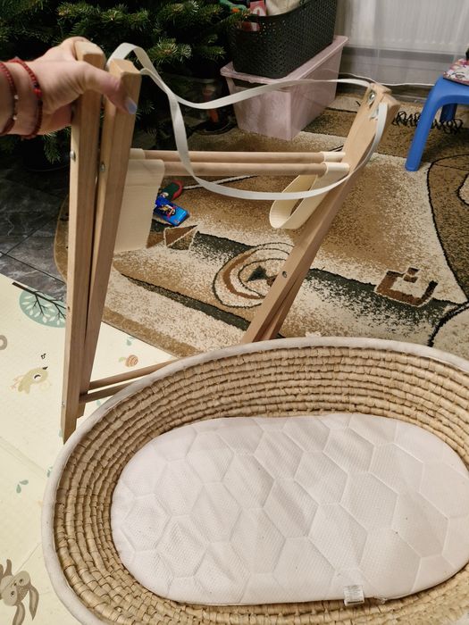 Cos bebeluși impletit manual/pat bebelusi