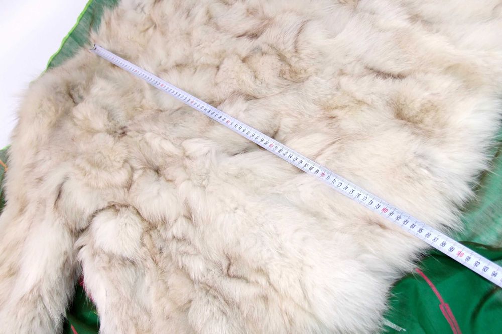 Haina vulpe argintie, blana naturala, mas. 44, Made in Denmark, NOUA