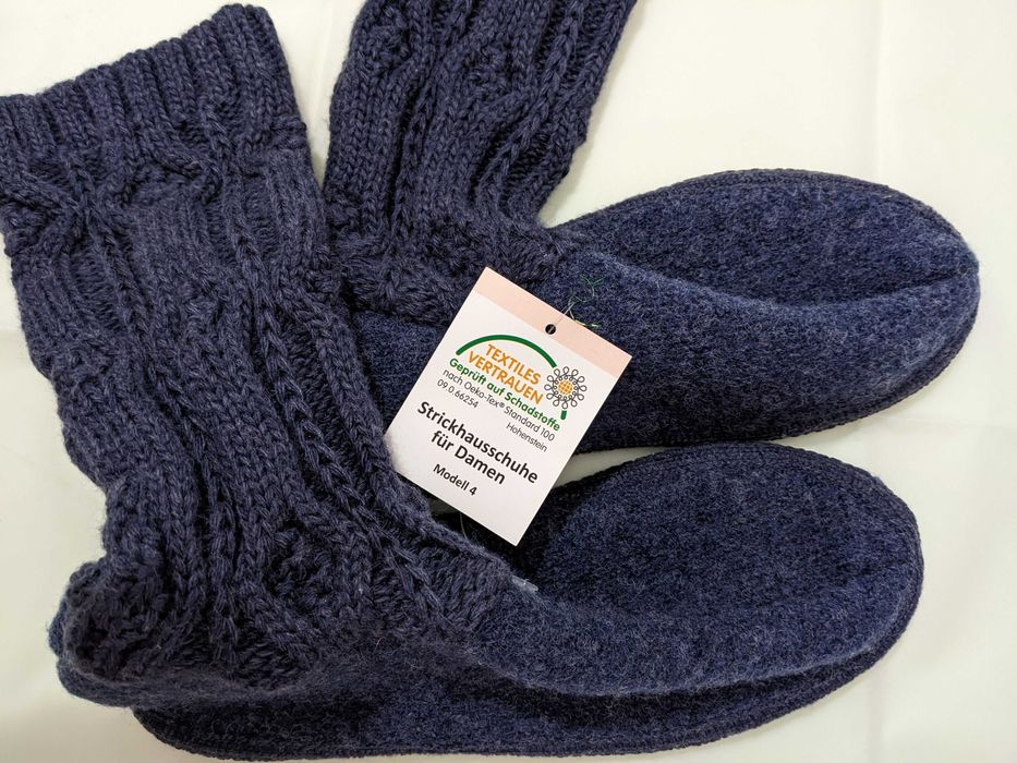 Papucii de casă tip șosetă din lână, certificați Oeko-Tex, noi
