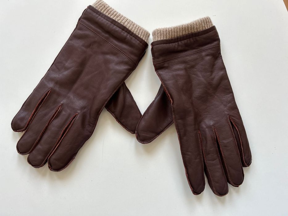 Топли кожени мъжки ръкавици