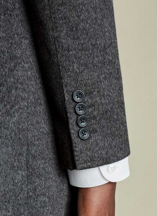 Palton slim 54 XL XXL Georgio Italy lana si casmir respirabil moal gri