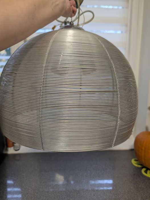 Lustră argintie cu 3 becuri