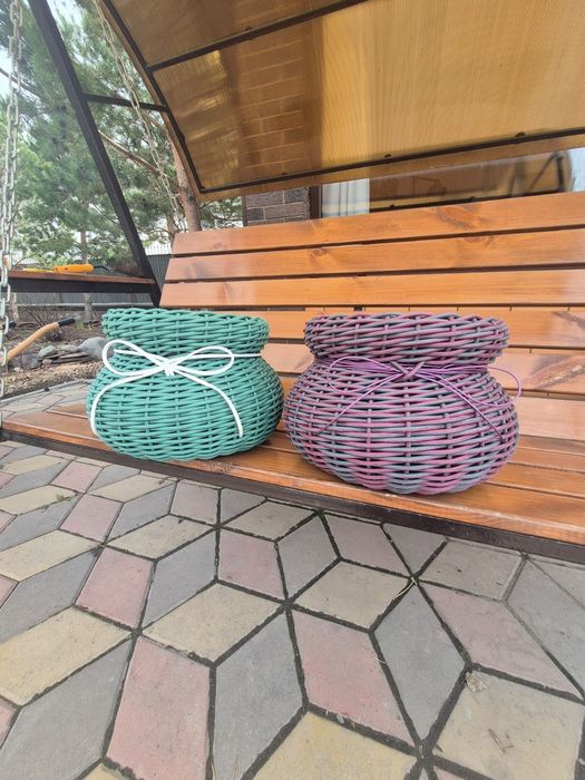 Кашпо из ротанга