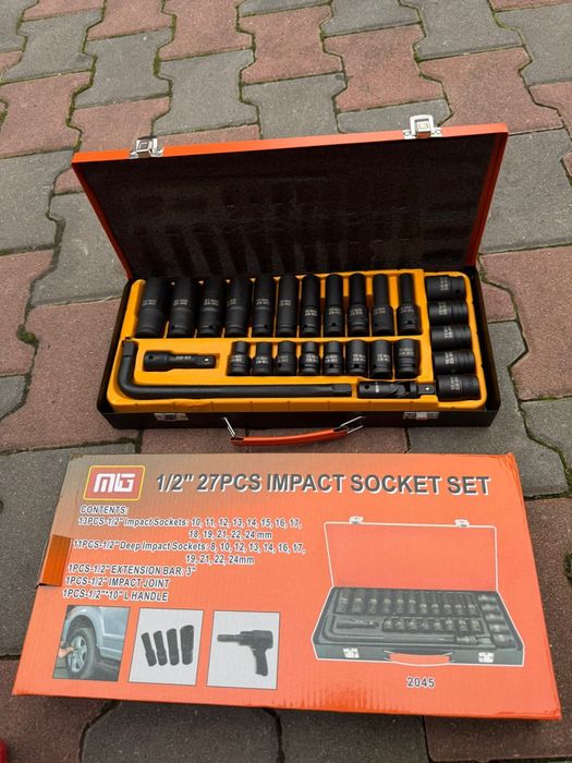 Trusa scule chei tubulare impact 1/2 27 piese