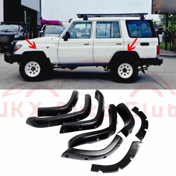 Overfendere aparatori noroi pentru Toyota Land Cruiser LC76 anii 2007-2023