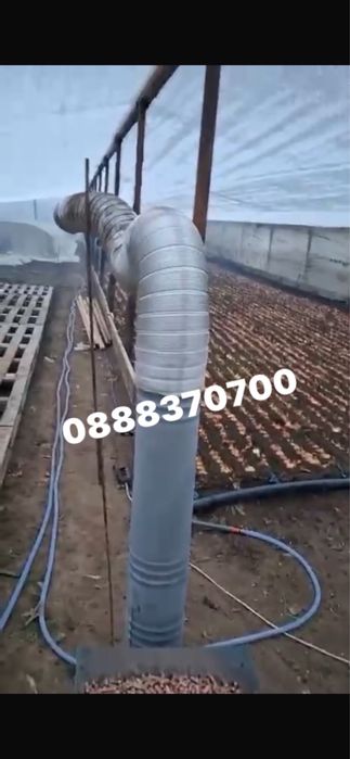 Ракетна Пелетна Печка за Склад или Оранжерия