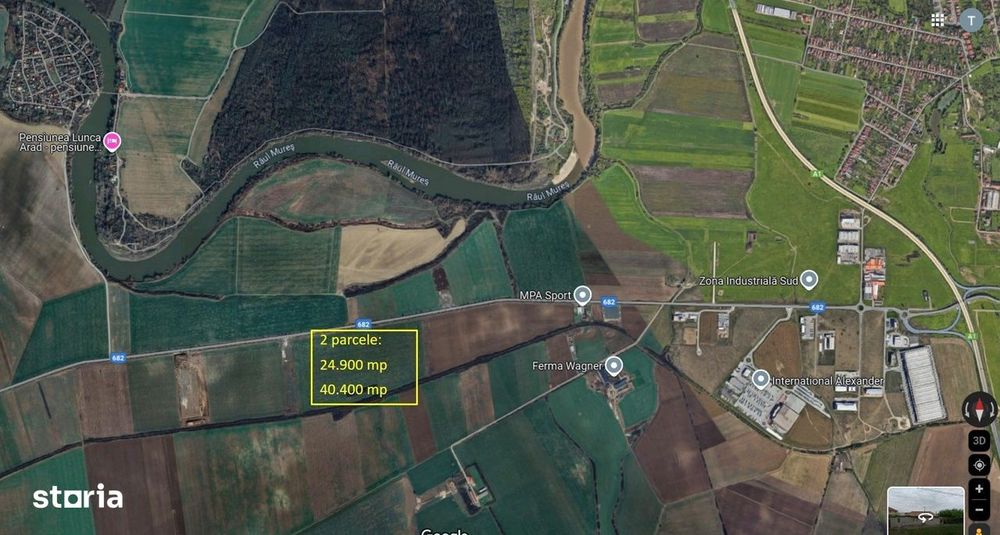 Teren  la sosea in zona Industriala Sud Arad