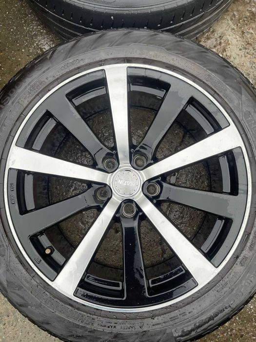 Set jante aliaj R18 5x114,3 cu anvelope de vara 225 55 R18 Uniroyal