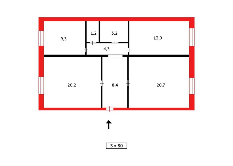 Продам 3х ком. город ул.Абая.>