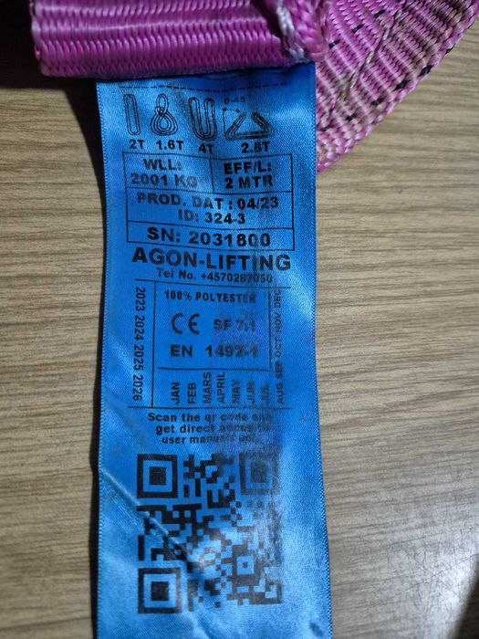 chinga ridicare 2 m, 2 T, agon lifting - set 5 buc - lot fm 2006
