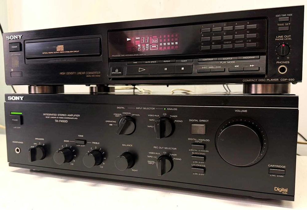 Amplificator Sony TA-F450D Japan Vintage Statie si CDP 690