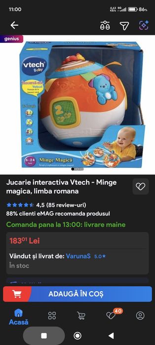 Minge magica vtech jucărie interactiva