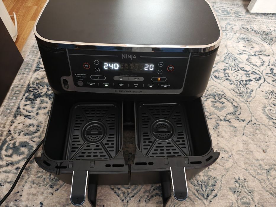 Air Fryer Ninja Dual AF451, 9.5l, 2470W, Friteuza cu aer cald, ca Nou