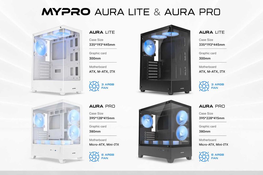 Компьютерные корпуса MYPRO & PRO GAMING — ассортимент и от первых рук