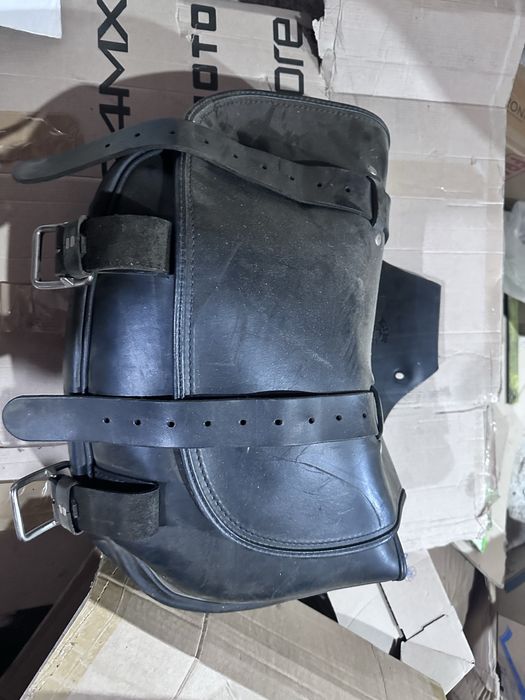 Geanta piele laterala chopper moto