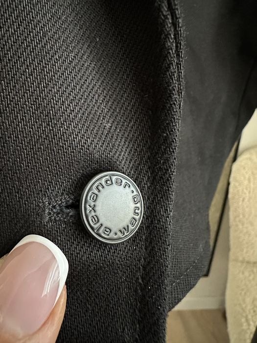 T by Alexander Wang кропнат деним блейзър